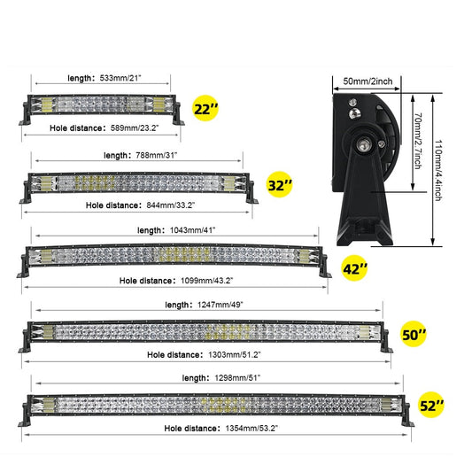 Size Diagram 22'',32'',42'',50'' and 52''