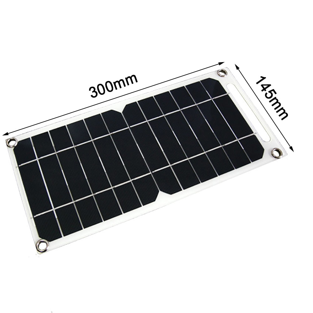 Diagram of the solar panel with the measurements, 300mm x 145mm