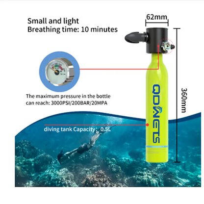 QDWETS Scuba Mini Refillable Tank