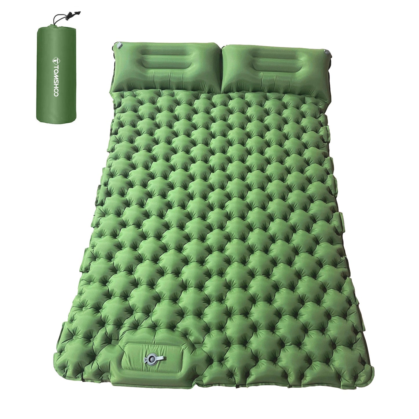 Double Air Mattress with Built-In Pump