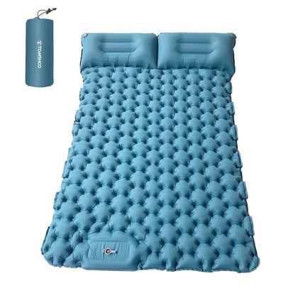 Double Air Mattress with Built-In Pump