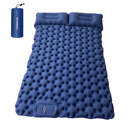 Double Air Mattress with Built-In Pump