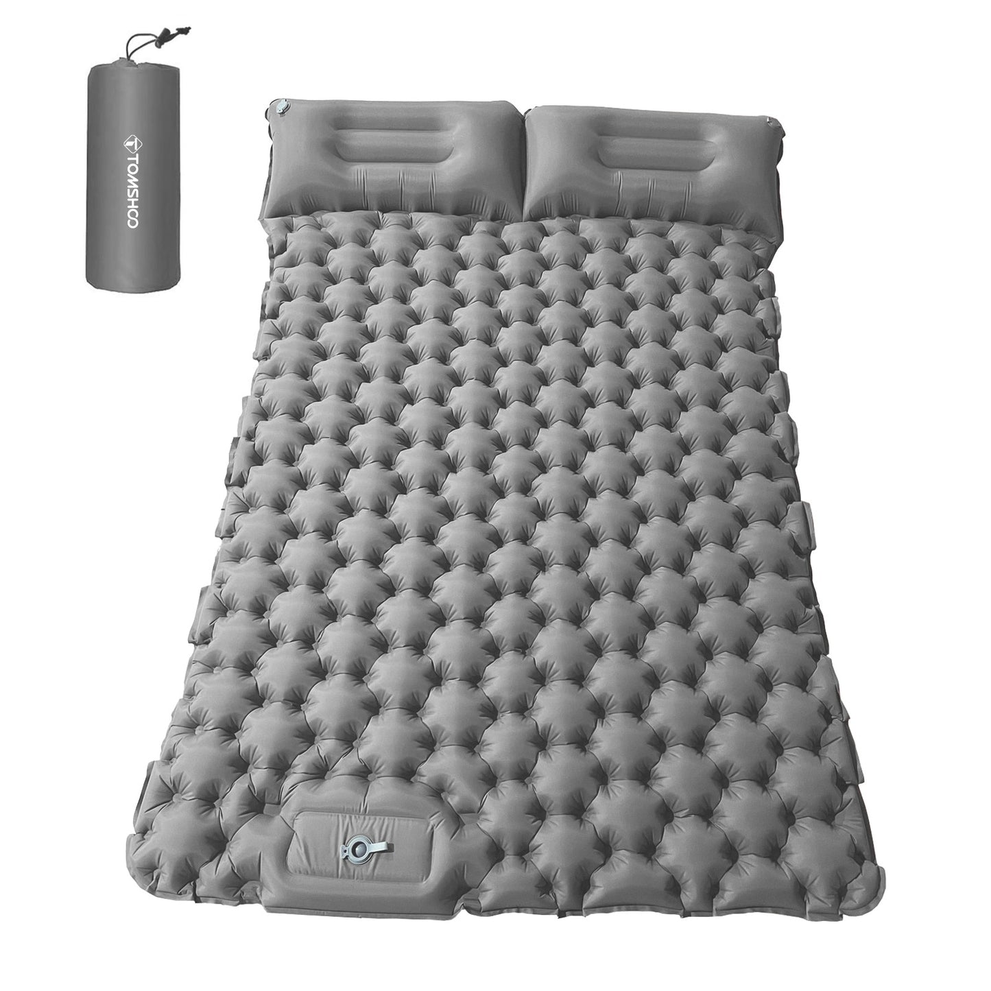 Double Air Mattress with Built-In Pump